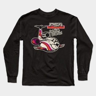 Defunct PSA Airlines Get High 70s 80s Pacific / California Long Sleeve T-Shirt